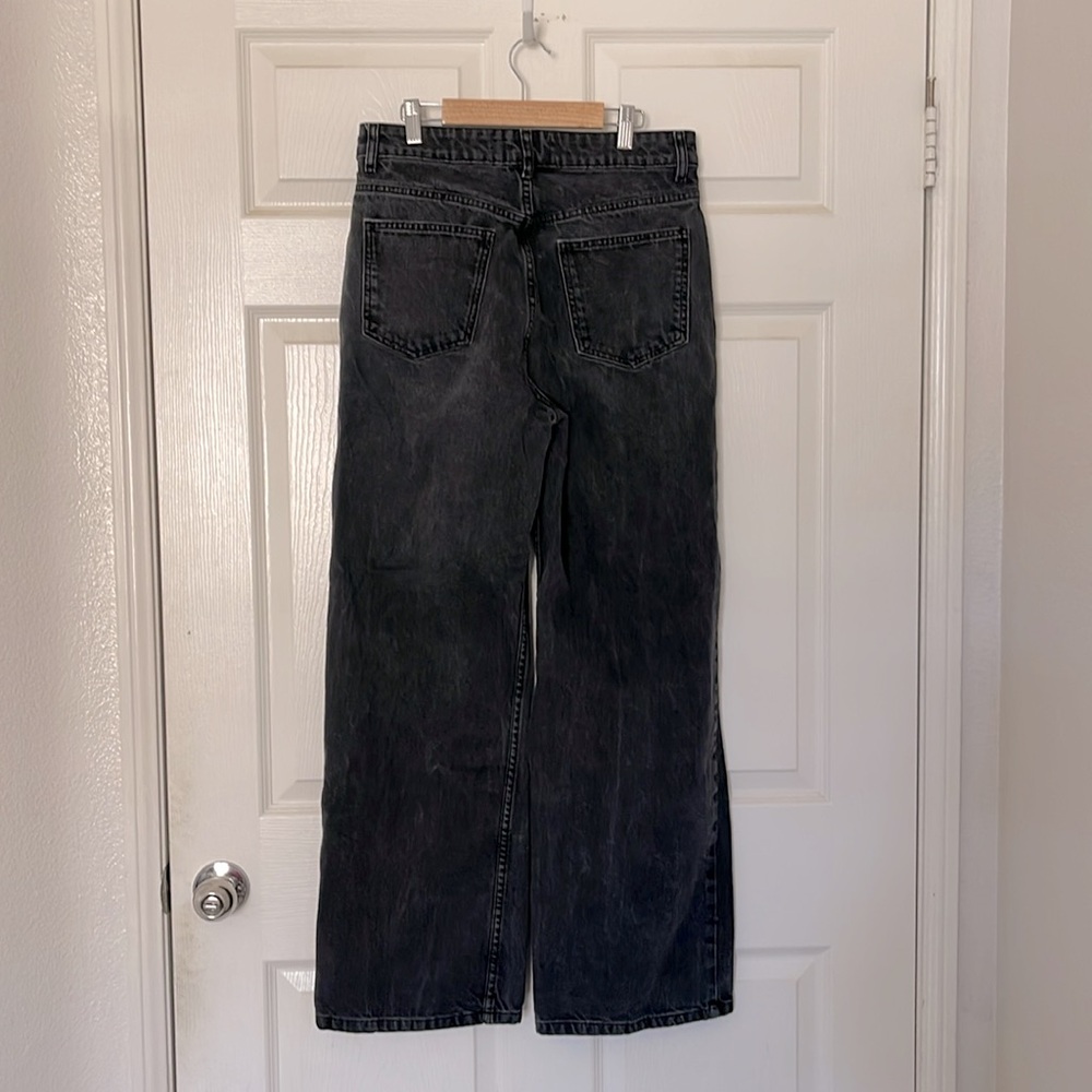 ASOS Black Wide Leg Jeans 28 - Picture 3 of 5